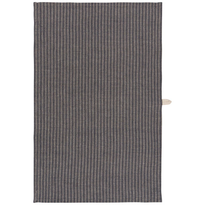 Midnight Stripe Linen-Cotton Dishtowel