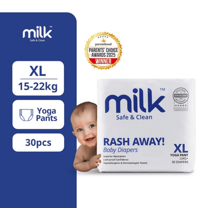 Milk Baby Diaper Yoga Pants, Size XL - 30 Pcs, 15 To 22 KG