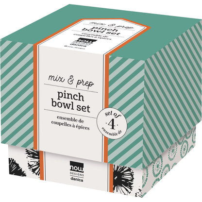 Mix and Prep Stamped Square Pinch Bowls Set of 4