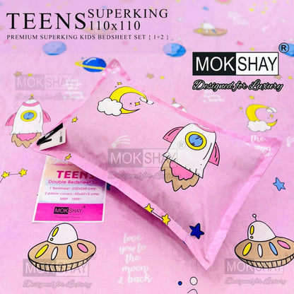 Spaceships Print - Pink