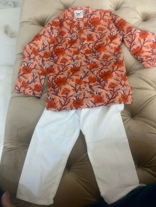 MOM STORE Jaipur Print Ethnic Kurta Pajama - PyaraBaby