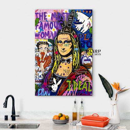 Mona Lisa The Most Famous Woman Canvas Wall Art