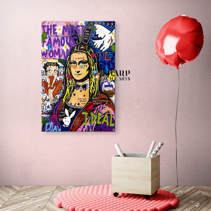 Mona Lisa The Most Famous Woman Canvas Wall Art