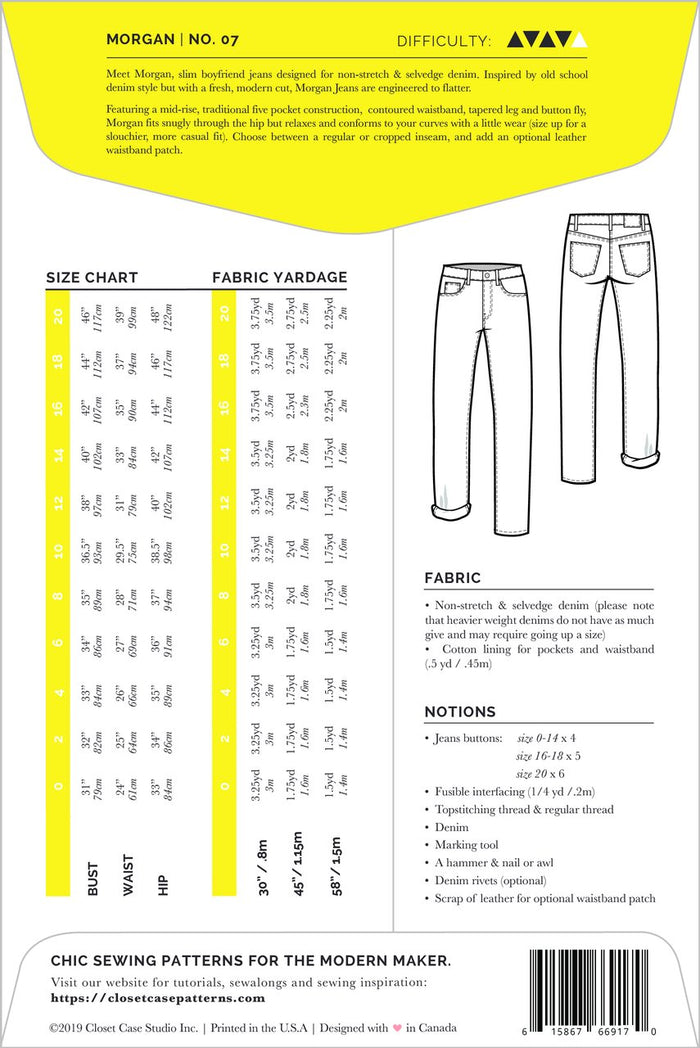 Morgan Boyfriend Jeans Pattern
