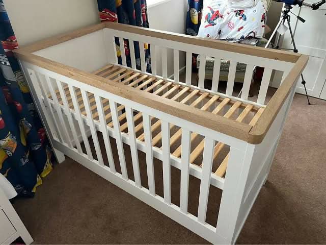 Buy Mothercare Lulworth Cot Bed – stylish, safe, and grows with your child from birth to 5 years.
