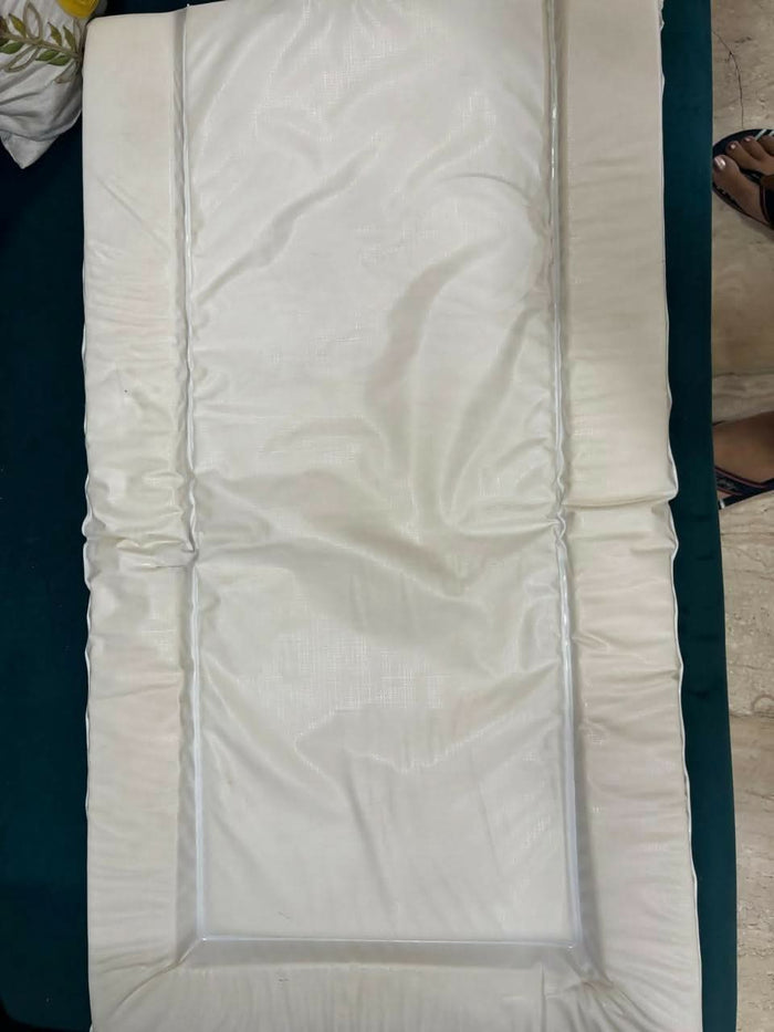MOTHERCARE padded waterproof changing mat with grey stars – soft, comfy, and easy to clean.