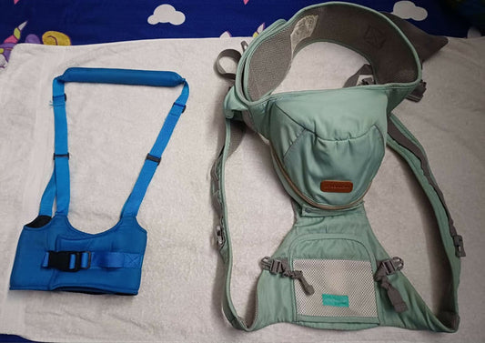 Motherly 6 In 1 Baby Carrier Bag and Soft Padded Baby Walking Belt provide versatile, ergonomic support for mother and child, ensuring comfort and aiding toddler development.