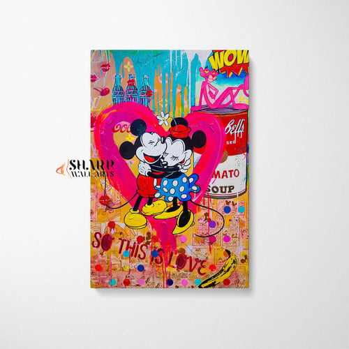 Mouse Love Canvas Wall Art