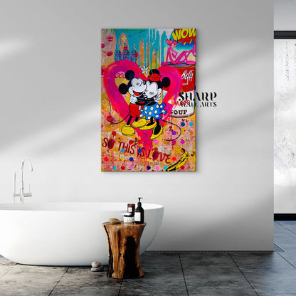 Mouse Love Canvas Wall Art
