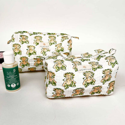 Multi Utility Travel kits Elephant Print (Set of two) - PyaraBaby