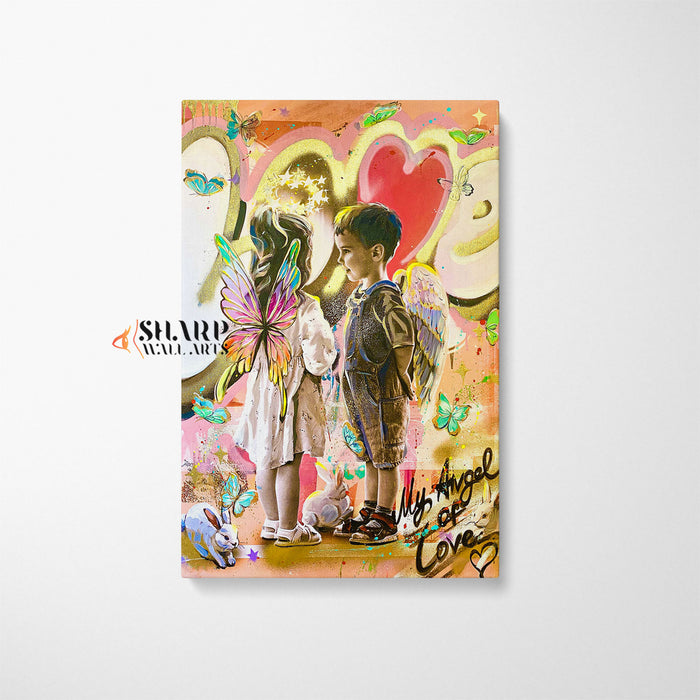 My Angel of Love Canvas Wall Art