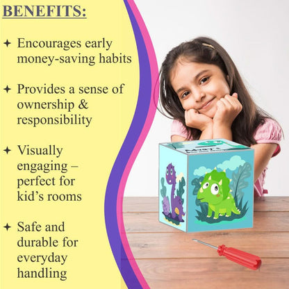My Money Box Personalised - Roar & Save (Piggy Bank)
