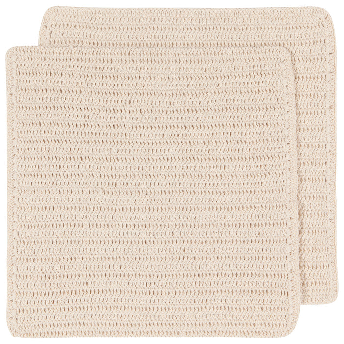 Natural Crochet Dishcloths Set of 2