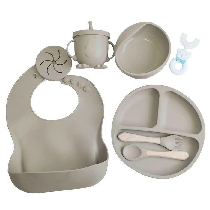 NAUTILUS 9-Piece Silicone Baby Feeding Set – Safe, Durable & Complete Mealtime Solution for Babies & Toddlers