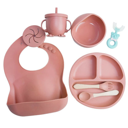 NAUTILUS 9-Piece Silicone Baby Feeding Set – Safe, Durable & Complete Mealtime Solution for Babies & Toddlers