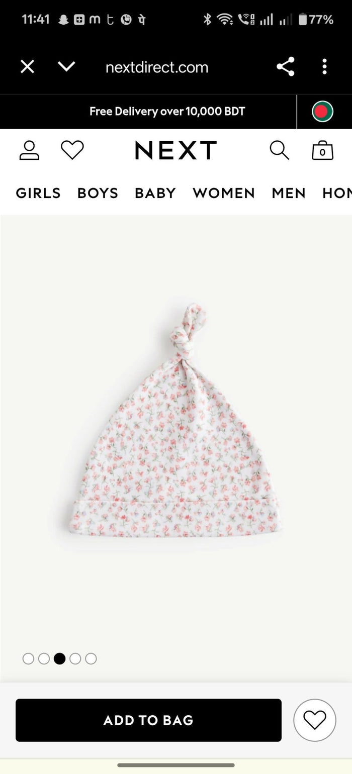 NEXT Baby Caps Set of 3 for Girls