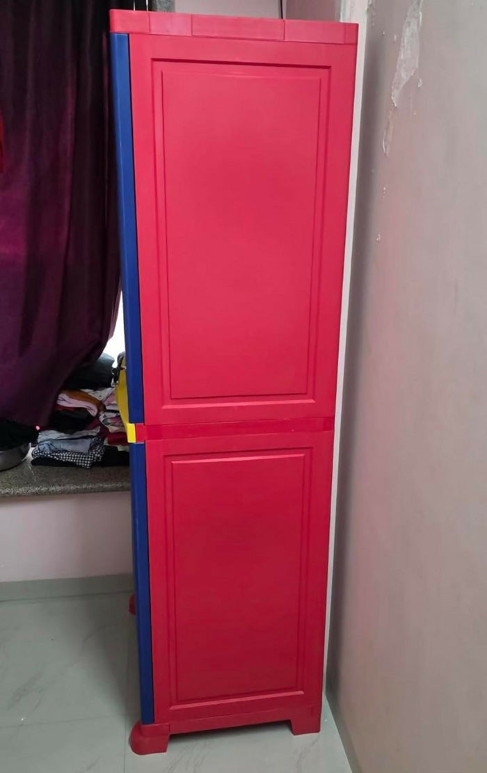 NILKAMAL 4-shelf storage cupboard with spacious shelves, durable construction, and an organized storage solution for toys, clothes, books, and household essentials.