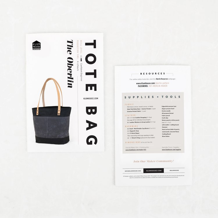 Oberlin Tote Full Maker Kit