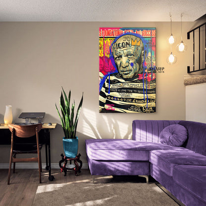Pablo Picasso Graffiti Canvas Wall Art