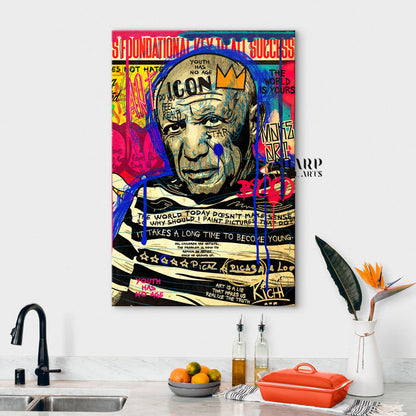 Pablo Picasso Graffiti Canvas Wall Art