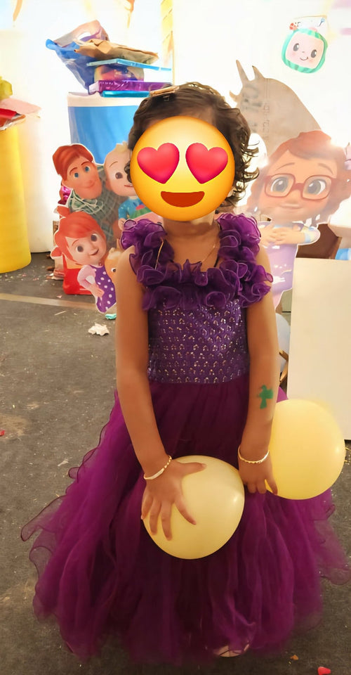 Party Long Frock /Purple