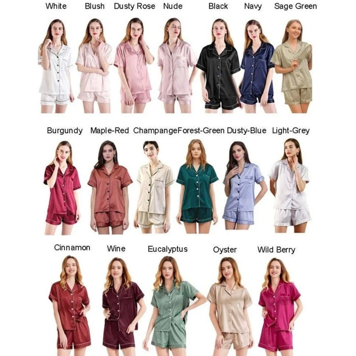 Personalised Bridesmaid PJs with Floral Design | Wedding Morning Pyjamas