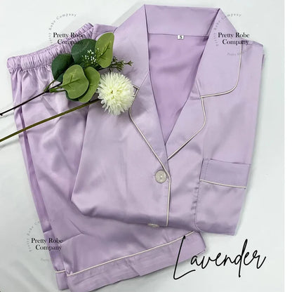 Personalised Bridesmaid Satin PJ Set | Custom Bridal Party Pyjamas