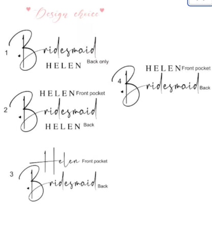 Personalised Bridesmaid Satin PJs, Wedding Party Gifts