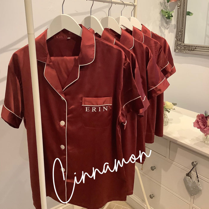 Personalised Bridesmaid Satin PJs, Wedding Party Gifts