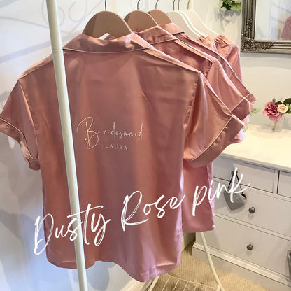 Personalised Bridesmaid Satin PJs, Wedding Party Gifts