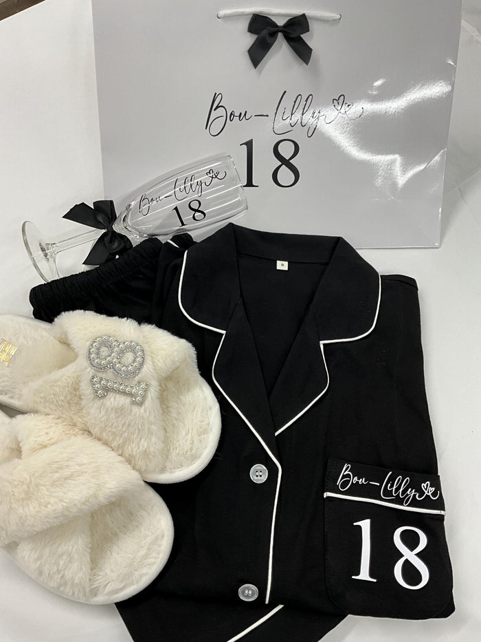 Personalised Cotton Birthday Pyjamas  Custom Name & Age PJs | Soft Birthday Girl Sleepwear Set