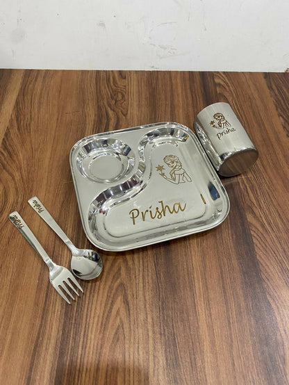 Personalised Snack 2 Partition Thali Set