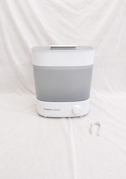 Philips Avent SCF291/00 3-in-1 Electric Steam Bottle Sterilizer B129 in Preloved New condition, available in Chennai, Tamil Nadu, with modular design for sterilizing baby bottles, breast pump parts, and feeding accessories.