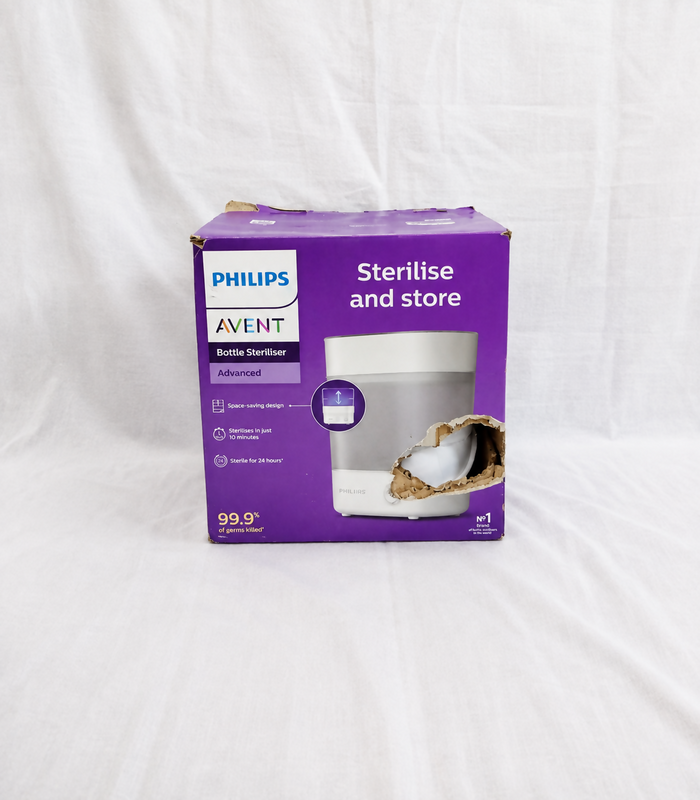 Philips Avent SCF291/00 3-in-1 Electric Steam Bottle Sterilizer B129 in Preloved New condition, available in Chennai, Tamil Nadu, with modular design for sterilizing baby bottles, breast pump parts, and feeding accessories.