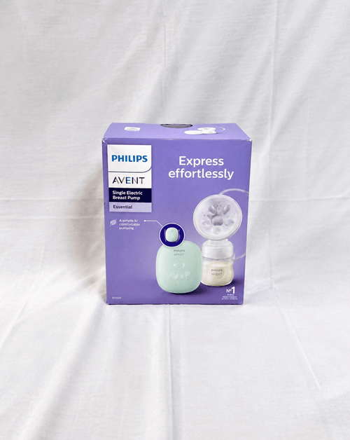 Philips Avent SCF395/11 Single Electric Breast Pump with USB power, BPA-free components, adjustable suction settings, soft silicone cushion, and compact design. Brand new and factory sealed.
