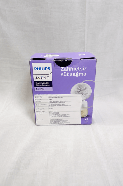 Philips Avent SCF395/11 Single Electric Breast Pump with USB power, BPA-free components, adjustable suction settings, soft silicone cushion, and compact design. Brand new and factory sealed.