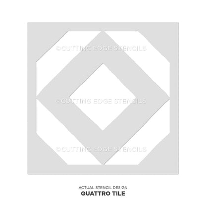 Quattro Tile Stencil Large