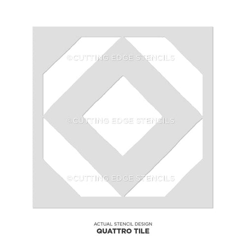 Quattro Tile Stencil Large