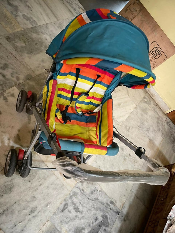 R FOR RABBIT Lollipop Lite Baby Stroller/Pram in Almost New condition with comfortable reclining seat, safety harness, protective canopy, smooth wheels, foldable frame, and convenient storage for everyday baby travel.