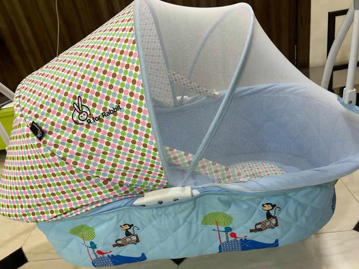 R FOR RABBIT lullabies cradle – safe, smart, and soothing automatic swing for your baby’s sweetest dreams.