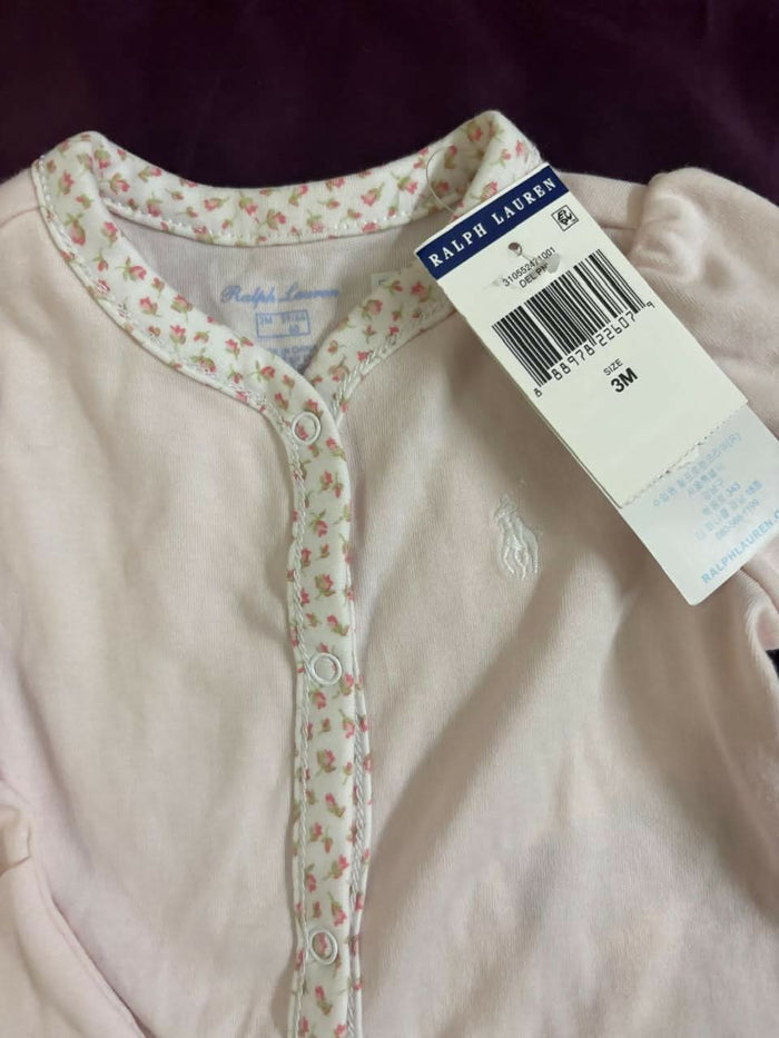 RALPH LAUREN Girls Babygrow – Elegant, Soft & Perfect for Your Little Princess
