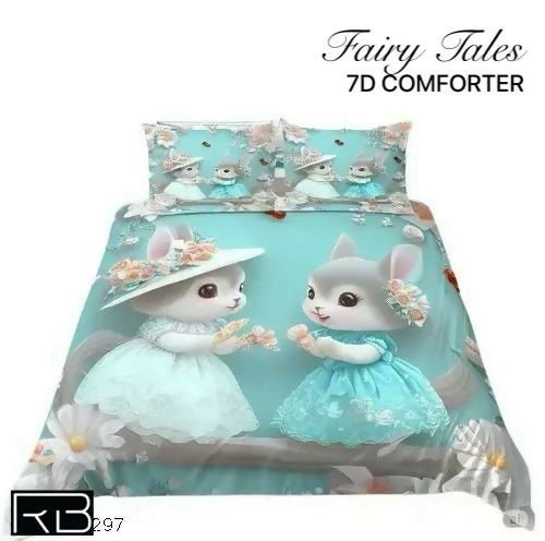 Fairy Tales 7D Comforter set with cartoon characters