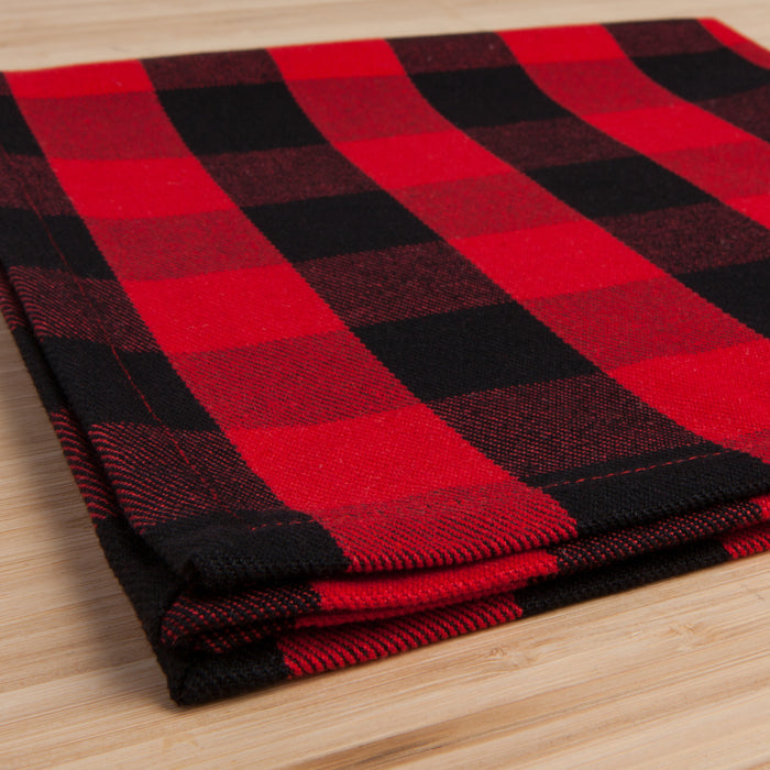 Recycled Cotton 2nd Spin Red Buffalo Check Napkins Set of 4