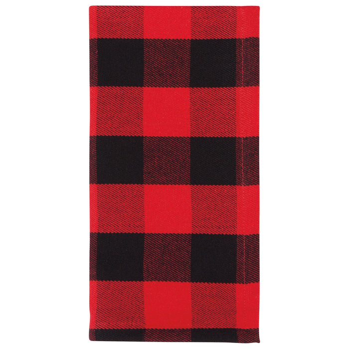 Recycled Cotton 2nd Spin Red Buffalo Check Napkins Set of 4