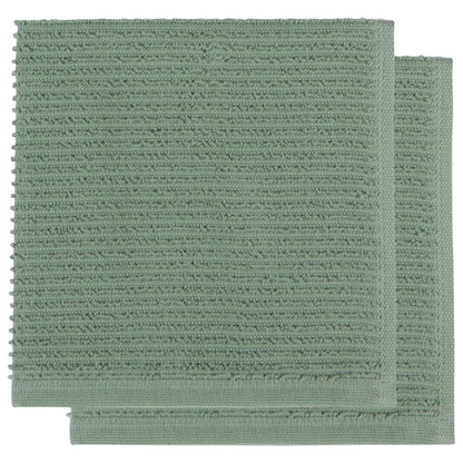 Ripple Elm Green Dishcloths Set of 2