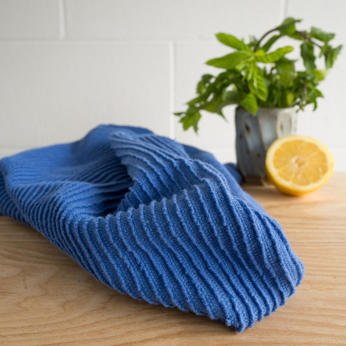 Ripple Royal Blue Dishtowel
