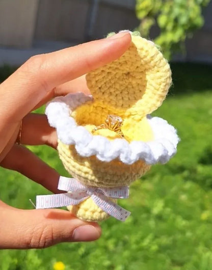 Rose Flower Bouquet with Ring Holder – Elegant Handmade Gift for Special Occasions