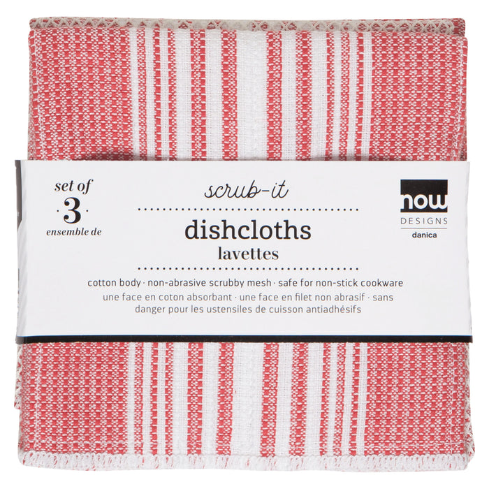 Scrub-It Red Dishcloths Set of 3