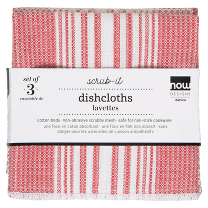 Scrub-It Red Dishcloths Set of 3