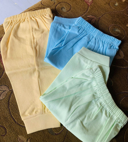 Set of 3 leggings 100% cotton for new born - PyaraBaby